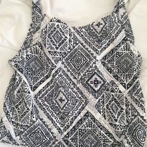 Tribal printed crop top